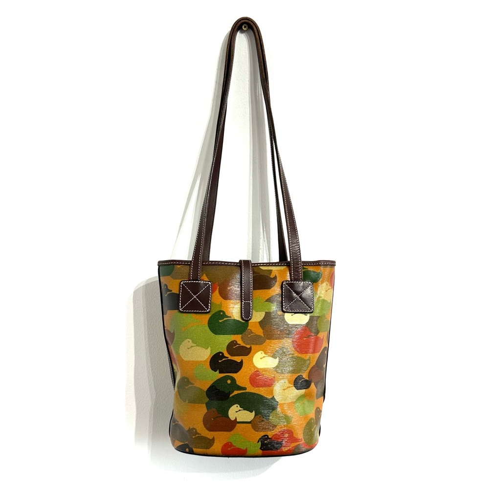 Dooney & Bourke Duck Print Camouflage Tote Bucket Bag vintage rare print - Picture 2 of 14